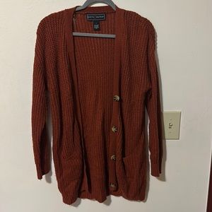 Burnt orange cardigan size large